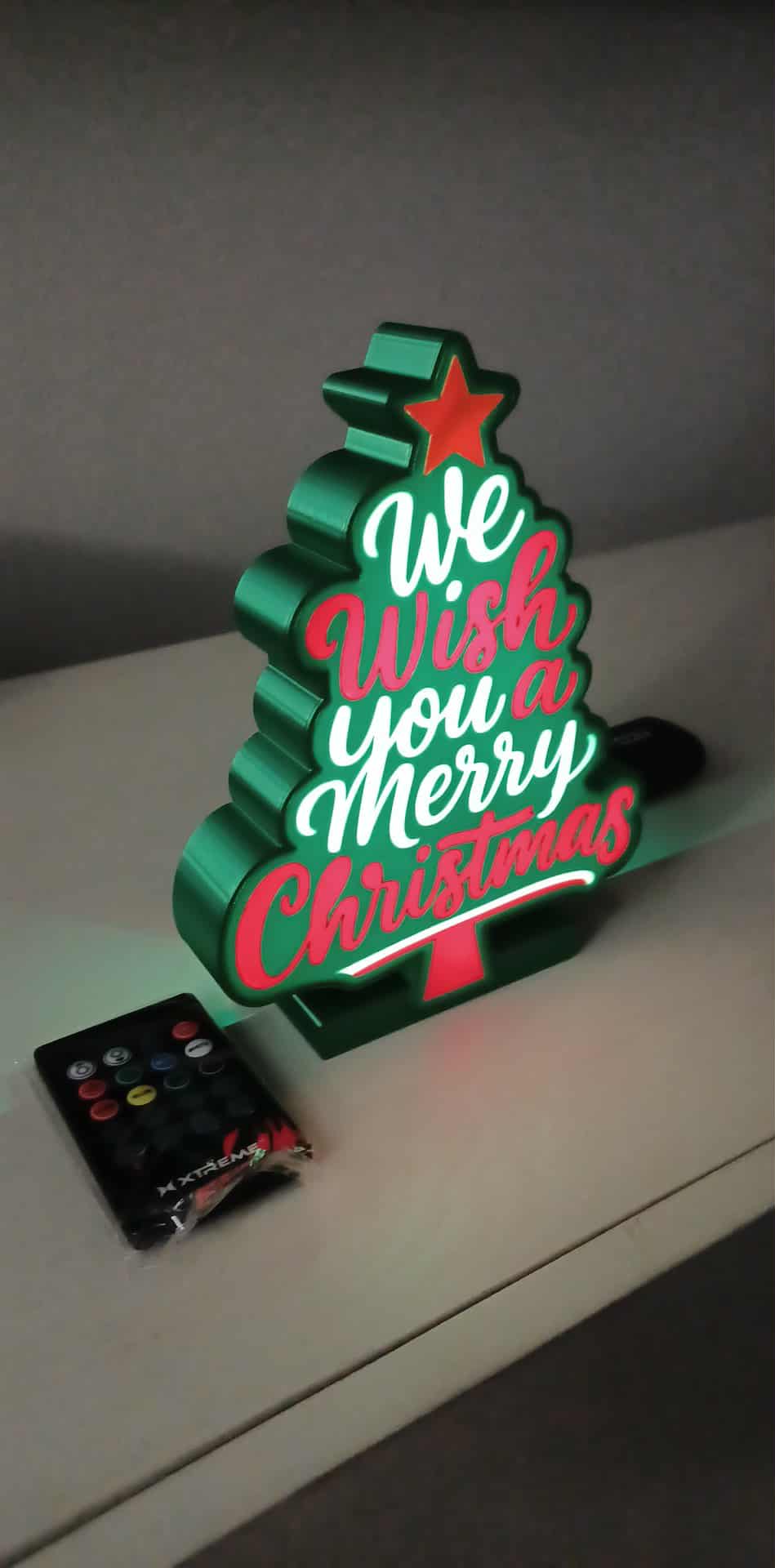Christmas Tree Wall Hole LED light box – custom 3D printed – Lit Layer Creations